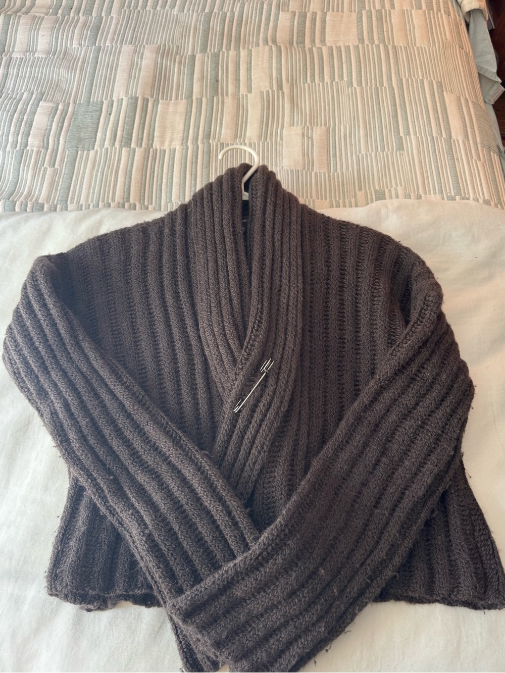Incredibly soft, cropped dark brown cardigan
